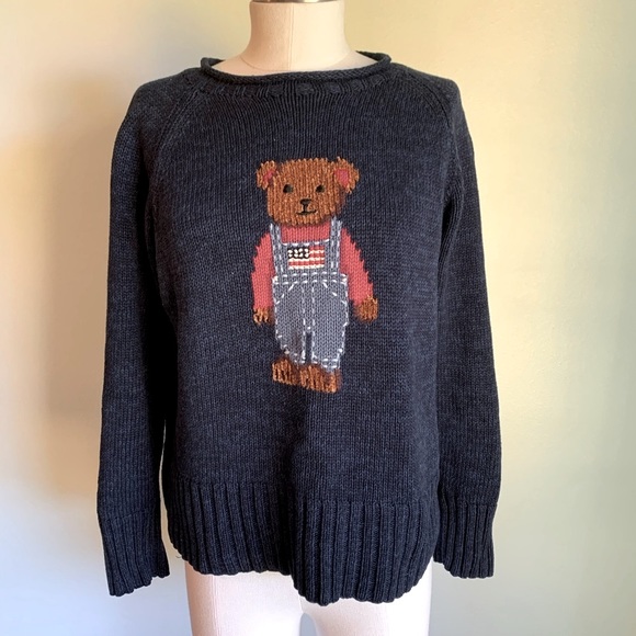 Marisa Christina Sweaters - Rare Marisa Christina USA Teddy Bear Blue Sweater
